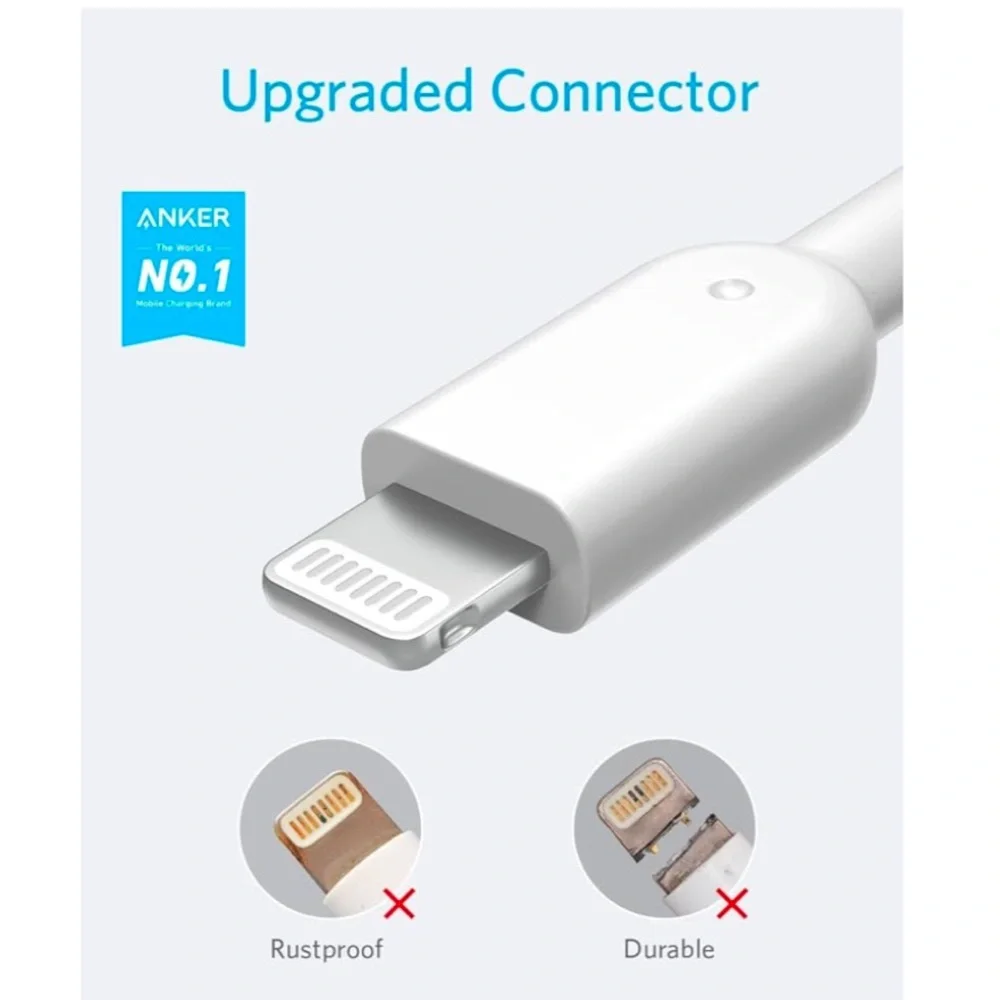 5/$25 🎆 Gently Used Set of 2 Anker iPhone Chargers - USB A to Lightning
